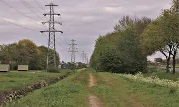 Hoogspanningsmasten van 110 kV bij Enschede